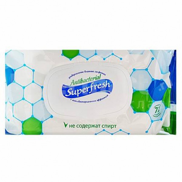 Серветки вологі Super Fresh антибактеріальні 120 шт Серветки вологі Super Fresh антибактеріальні 120 шт