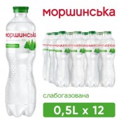 Вода мінеральна Моршинська слабогазована пет 12*0.5л