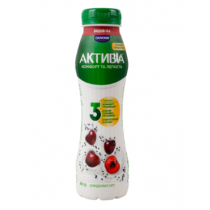Біфідойогурт Danone Активіа вишня-чіа 1.2% пляшка пластик 260г
