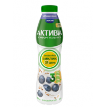Біфідойогурт Danone Активіа Чорниця-злаки питний 1.2% 500г
