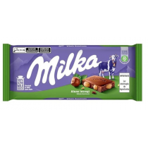Шоколад молочний Milka з цілим лісовим горіхом 95г