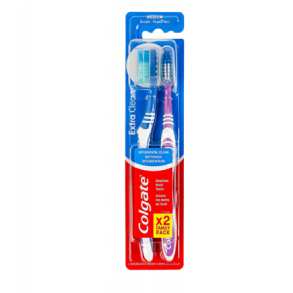 Щітка зубна Colgate Extra Clean Medium 2шт/уп Щітка зубна Colgate Extra Clean Medium 2шт/уп