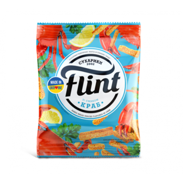 Сухарики Flint Краб пшенично-житні 60г Сухарики Flint Краб пшенично-житні 60г
