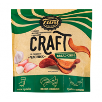Сухарики Flint Craft Bread chips Часник житньо-пшеничні 80г