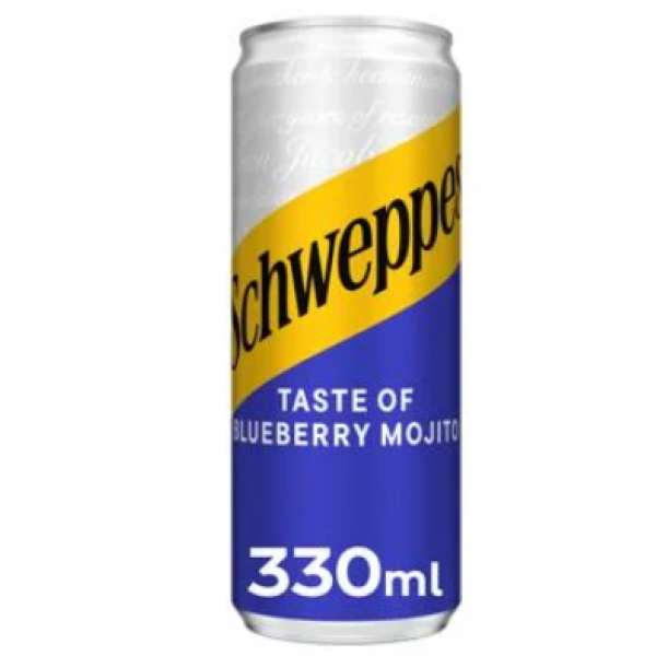Напій Schweppes Mocktail Blueberry Mojito (Лохин Мохіто) газований 0,33л Напій Schweppes Mocktail Blueberry Mojito (Лохин Мохіто) газований 0,33л