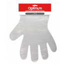 Рукавички Optimum одноразові (поліетилен)100шт на планці 1уп