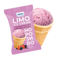 Морозиво Лімо Ice Cream з н-чем Лісова ягода у вафельному стаканчику 65 г