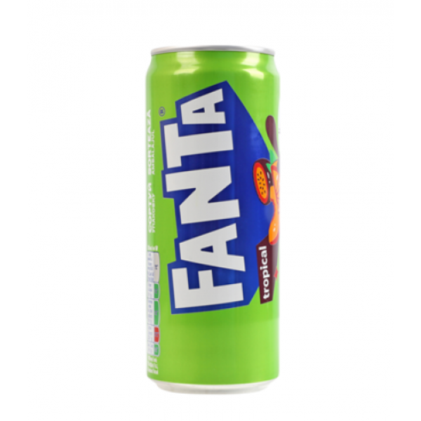 Напій Fanta Tropical залізна банка 0.33л Напій Fanta Tropical залізна банка 0.33л