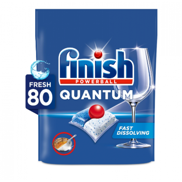 Таблетки Finish Quantium для миття посуду в посудомийних машинах 80шт Таблетки Finish Quantium для миття посуду в посудомийних машинах 80шт