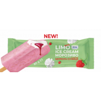 Морозиво Лімо ICE CREAM зі смаками меренга-суниця в кон.глазурі 80 г