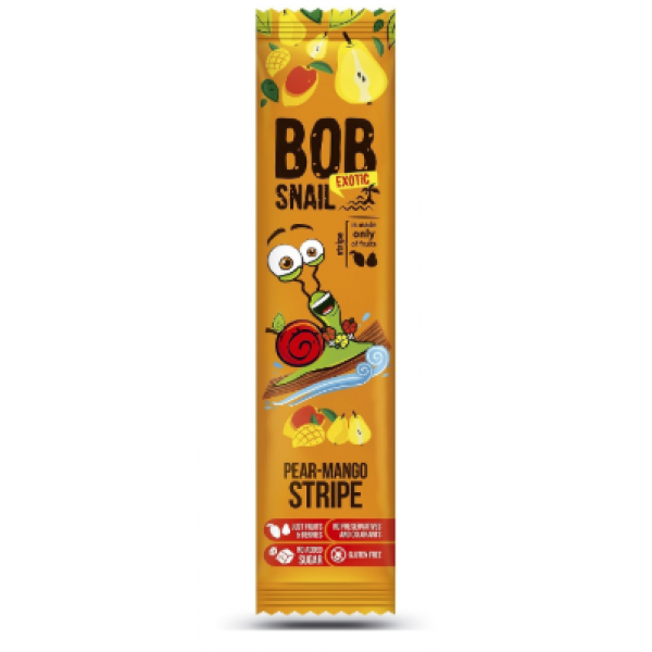 Натуральні цукерки Bob Snail грушево-манговий 14г Натуральні цукерки Bob Snail грушево-манговий 14г