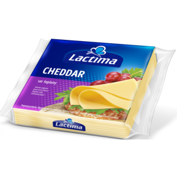 Сир плавлений Lactima Чеддер скибочки 130г Сир плавлений Lactima Чеддер скибочки 130г
