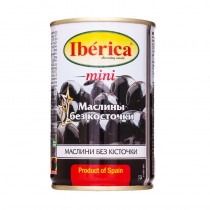 Оливки чорні Iberica без кісточки 360 г