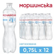 Вода мінеральна Моршинська негазована пет 12*0.75л 
