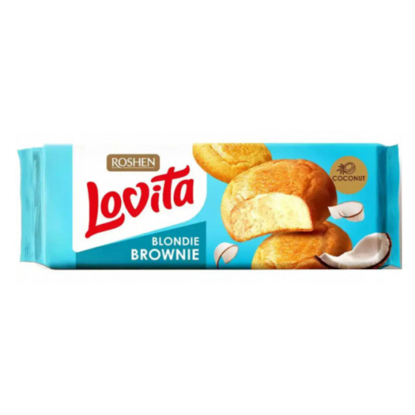 Печиво Рошен Lovita Brownie кокос 152г Печиво Рошен Lovita Brownie кокос 152г