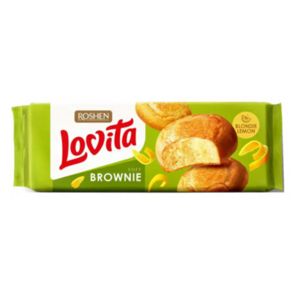 Печиво Рошен Lovita Brownie лимон 152г Печиво Рошен Lovita Brownie лимон 152г