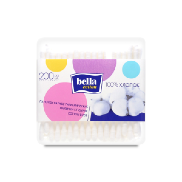 Ватні палички Bella Сotton 200 шт Ватні палички Bella Сotton 200 шт