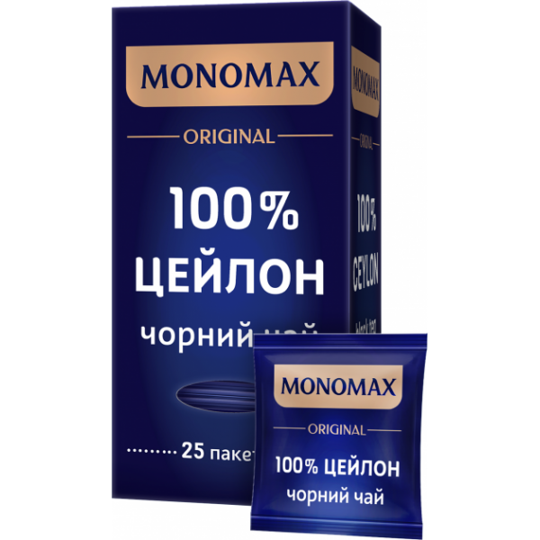 Чай ТМ Мономах 100% цейлон 25*2 г Чай ТМ Мономах 100% цейлон 25*2 г