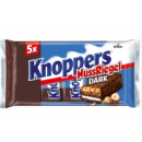 Вафельні батончики Knoppers Nuss Riegel Dark чорний шоколад з фундуком 200г (5 шт)