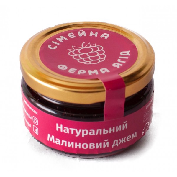 ТМ Ферма Ягід натуральний малиновий джем 100 мл ТМ Ферма Ягід натуральний малиновий джем 100 мл