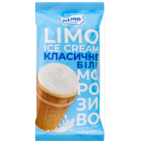Морозиво Лімо Ice Cream класичне біле у вафельному стаканчику 65 г 