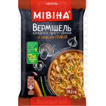 Вермішель Мівіна зі смаком грибів