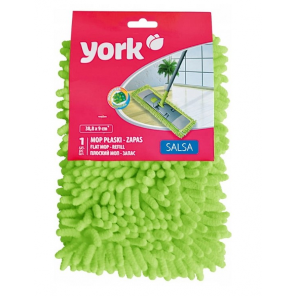 Насадка-трава мікрофібра для плоскої швабри Salsa York 40см (081310) Насадка-трава мікрофібра для плоскої швабри Salsa York 40см (081310)