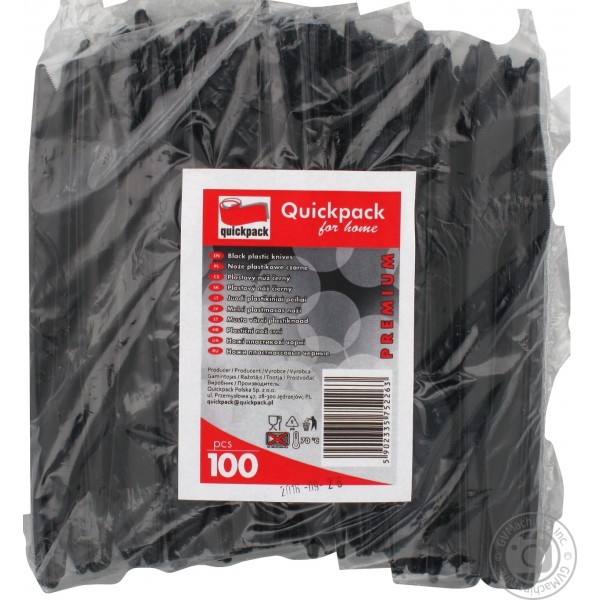 Ніж одноразовий Quickpack чорні 100 шт Ніж одноразовий Quickpack чорні 100 шт