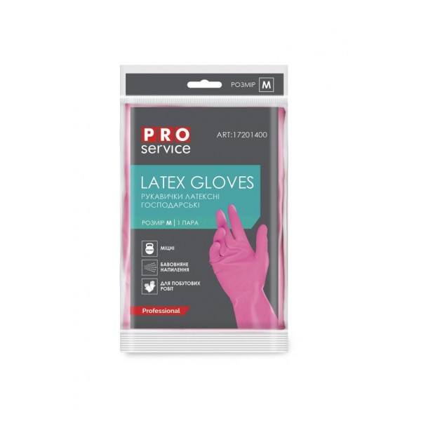 Рукавички Pro Service латексні Professional 1шт M (17201400) Рукавички Pro Service латексні Professional 1шт M (17201400)
