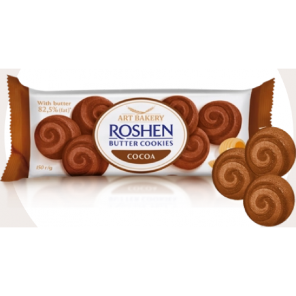 Рошен Печиво Butter Cookies з маслом та какао 140г Рошен Печиво Butter Cookies з маслом та какао 140г