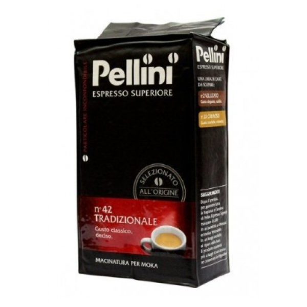 Кава Pellini Espresso Bar N.42 Tradizionale мелена 250г Кава Pellini Espresso Bar N.42 Tradizionale мелена 250г