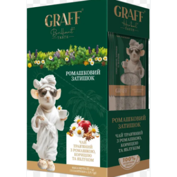 Чай Graff трав'яний Chamomile Cozy / Ромашковий затишок (кадді) 15*2 г Чай Graff трав'яний Chamomile Cozy / Ромашковий затишок (кадді) 15*2 г