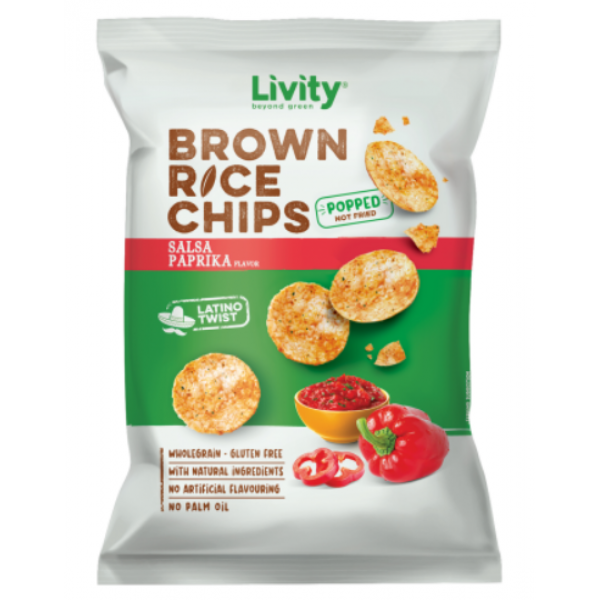 Чіпси рисові Livity Паприка сальса 60г Чіпси рисові Livity Паприка сальса 60г