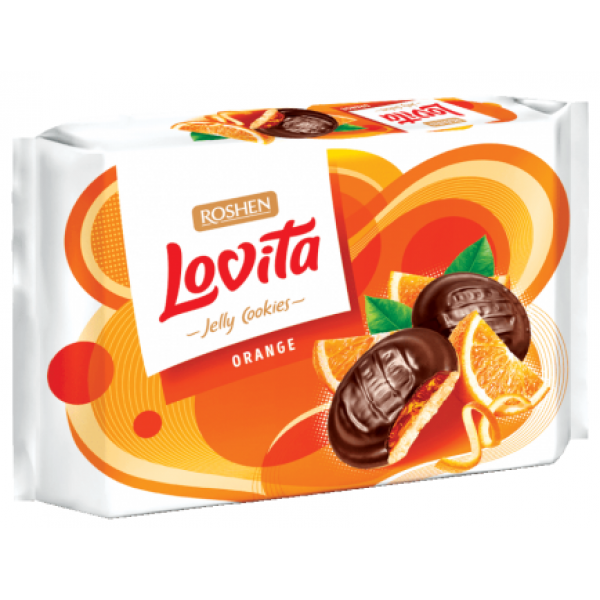 Рошен Печиво Lovita Jelly Cookies смак апельсину 420 г Рошен Печиво Lovita Jelly Cookies смак апельсину 420 г