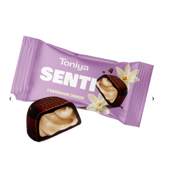 TONIYA Цукерки Senti з ванільним ароматом 0.5 кг TONIYA Цукерки Senti з ванільним ароматом 0.5 кг