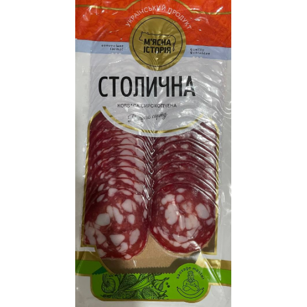 Ковбаса Столична ТМ М'ясні історії 80г Ковбаса Столична ТМ М'ясні історії 80г