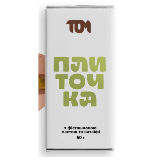Плиточка Tom з фісташковою пастою та катаїфі 50г Плиточка Tom з фісташковою пастою та катаїфі 50г