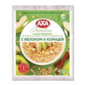 Каша Axa вівсяна миттєвого приготування з яблуком та корицею 40г