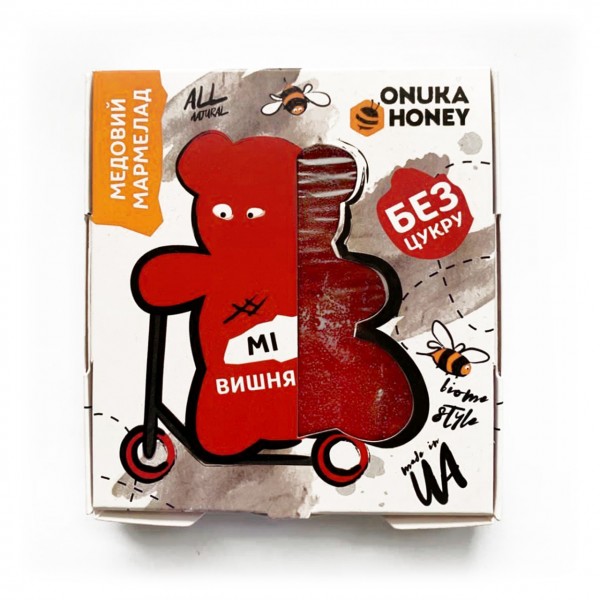 Мармелад медовий "Міхо" вишня ONUKA HONEY 100 г Мармелад медовий "Міхо" вишня ONUKA HONEY 100 г