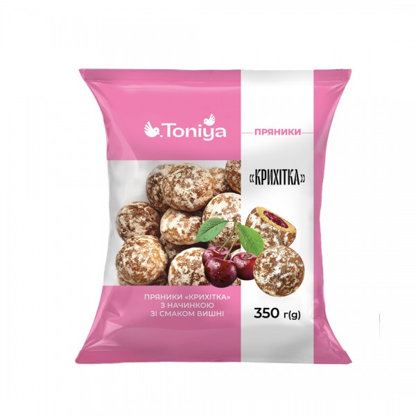 TONIYA Пряник Крихітка з вишневою начинкою 350гр TONIYA Пряник Крихітка з вишневою начинкою 350гр
