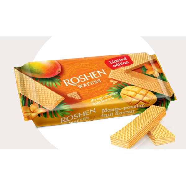 Рошен Вафлі Wafers манго-маракуя 216г Рошен Вафлі Wafers манго-маракуя 216г