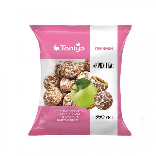 TONIYA Пряник Крихітка з яблучною начинкою 350гр TONIYA Пряник Крихітка з яблучною начинкою 350гр