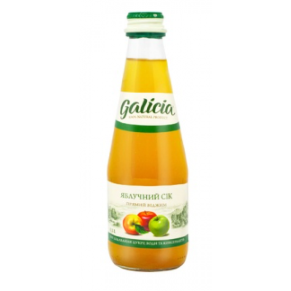 Сік Galicia яблучний скло 0,3л Сік Galicia яблучний скло 0,3л