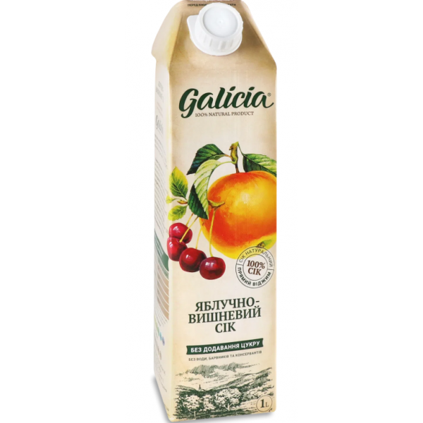 Сік Galicia яблучно-вишневий 1л Сік Galicia яблучно-вишневий 1л