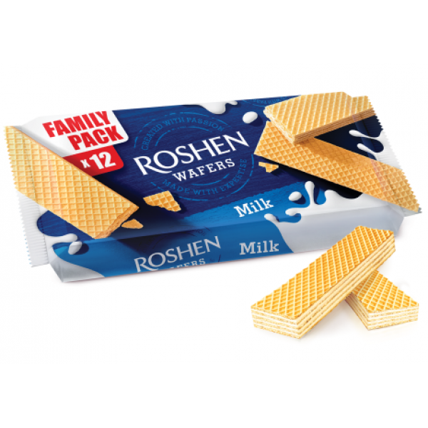 Рошен Вафлі Wafers молоко 216г Рошен Вафлі Wafers молоко 216г