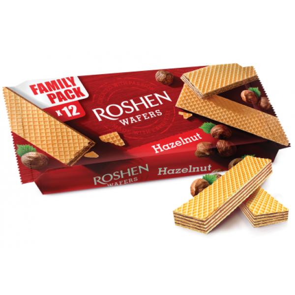 Рошен Вафлі Wafers горіх 216г Рошен Вафлі Wafers горіх 216г