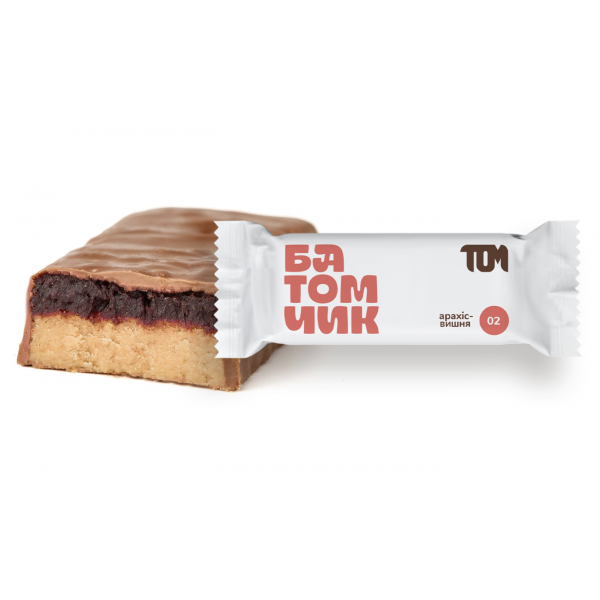 Батомчик Tom арахіс-вишня 45г Батомчик Tom арахіс-вишня 45г
